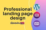 I will create landing pages elementor pro business site portfolio site PSD to WordPress