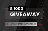 Admantium Finance Giveaway