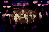 1970s era waitresses in hotpants uniform