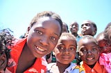photo of a group of African children