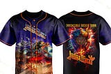 Unleash the power of metal with our Judas Priest Invincible Shield Tour Baseball Jersey