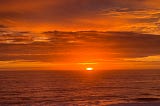 sunrise over the ocean