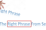 Extract the right Phrase From Sentence