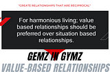 Value-Based Relationships