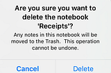 So you’ve deleted an Evernote notebook