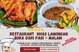 Ok Google Rumah Makan Terdekat Dari Sini,Tempat Rumah Makan Prasmanan,Rumah Makan Ayam Lalapan Lamongan