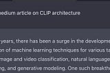 Asking ChatGPT to write a medium article. Part 1