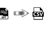 Convert RPT file format to a csv file format.