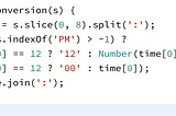 Time Conversion Algorithm in Javascript