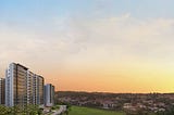 Sunset view from The Botany at Dairy Farm