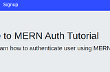 User Authentication Using MERN Stack — Part 1 (Backend)