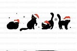 Christmas Cat Svg Png Jpg, Christmas Sublimation Design, Meowy Christmas Svg, Merry Catmas Png, Cat Mom Shirt, Black Cat Lover, Cute Cat Svg