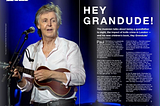 Paul McCartney appears in the September 2019 issue of Hey Mag
