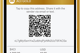 ACI GOLD Token Digital Wallet