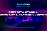 Footballcraft Official Version | Open Beta Stage 1 Gameplay & Feature Overview