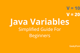Java Variables: Guide For The Complete Beginners