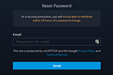 Reset Password Endpoint
