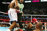 Lennox Lewis knocking out Mike Tyson in the eighth round