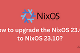 How to upgrade the NixOS 23.05 to NixOS 23.10?