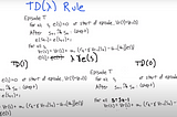 Algorithm with eligibility traces for TD(0), TD(lambda), TD(1)