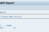 SAP ABAP — Variables