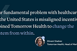 ‘Why I joined Tomorrow Health’ by Shivani Stadvec, Head of Marketing