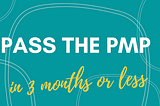 I Think You Can Pass Your PMP in 3 Months or Less*