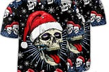 Skull Christmas On The Naughty Listand I Regret Nothing Baseball Jersey For Men And Women