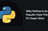Why Python Is So Popular Even Though It’s Super Slow