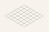 Illustration of a geometric grid lying flat