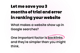 Backlinks and Why They Still Matter for SEO