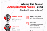 REEL v/s REAL Use Case Of Ansible. A webinar with Redhat Industry Expertise.