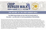The History of Crop Hunger Walk