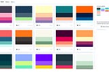 How do Design companies choose color themes?