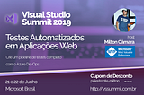 Minha Participação no Visual Studio Summit 2019 — Testes Automatizados em Aplicações Web
