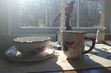 Two cups of tea on a table