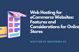 web hosting for ecommerce websites