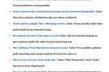 The Most Popular Mistruths about Trust