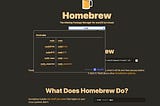 Using Homebrew on MAC
