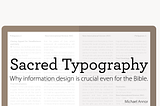 Sacred Typography
