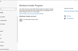 Installing Windows 10 May 2020 Update via Winodws Insider Program