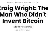 Craig Wright And The Gangsters