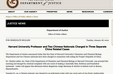 Científico de Harvard y dos agentes chinos arrestados por contrabando biológico