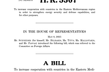 BILIRAKIS BILL TO ANCHOR EASTERN MEDITARRANEAN IN US FOREIGN POLICY ADVANCES