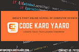 Learn basics of computer with CodeKaroYaaro