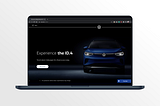 A Volkswagen home page interface.