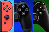 Switch, Dualshock, and Xbox Controllers