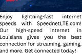 High-speed Internet In Louisiana | Speednetlte.com