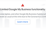 Updates to Google My Business due to Covid-19