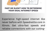 High-speed Internet In Illinois | Speednetlte.com